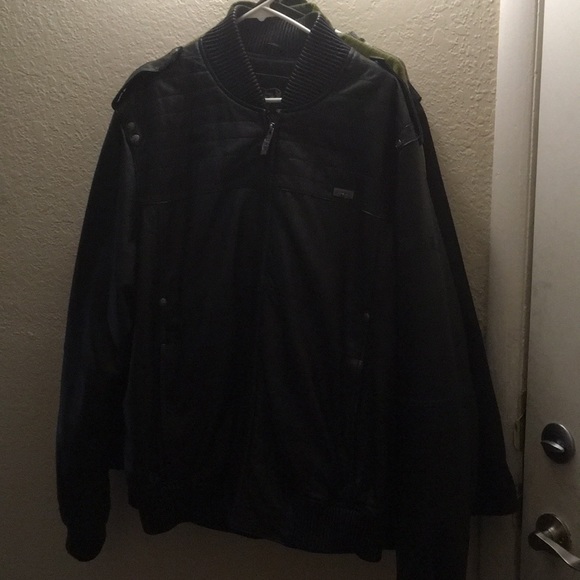 Black leather coat
